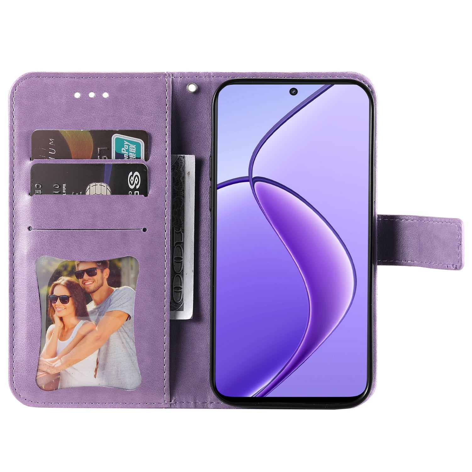 For Realme 12 Case Flower Pattern Wallet Stand PU Leather Phone Cover For Realme 12 Case Flower Pattern Wallet Stand PU Leather Phone Cover